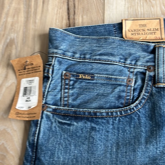 Polo Ralph Lauren Men’s The Varick Slim Straight Jean Size 36X34 NEW - Picture 3 of 7
